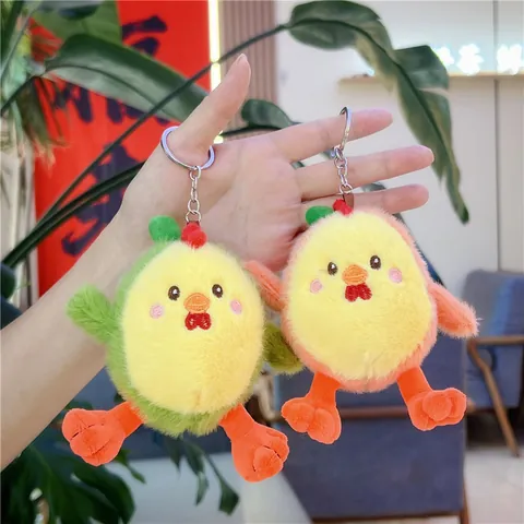 Süßes Plüsch Küken Schlüsselanhänger Flauschiges Huhn Tasche Anhänger Weiche Stofftier Puppe Für Rucksack Handtasche Damen Geschenk