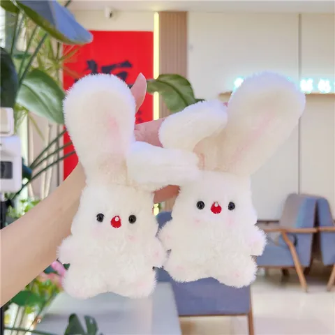 Schattig Groot Oor Konijn Pluche Speelgoed Sleutelhanger Zacht Knuffeldier Tas Hanger Cartoon Bunny Sieraden Cadeau