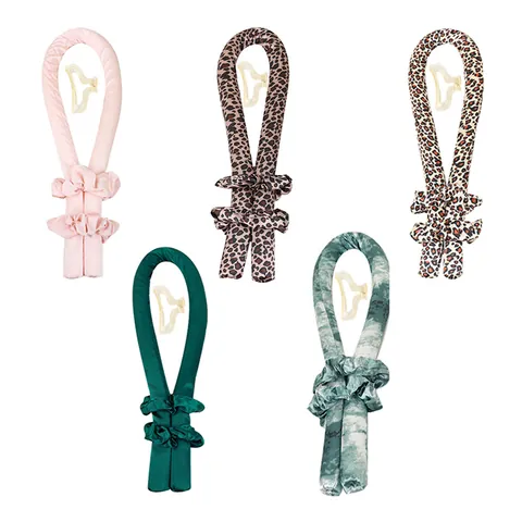 Heatless Hair Curler No Heat Satin Ribbon Hair Rollers With Scrunchies And Claw Clip DIY Hair Styling Tools For Long Hair Women