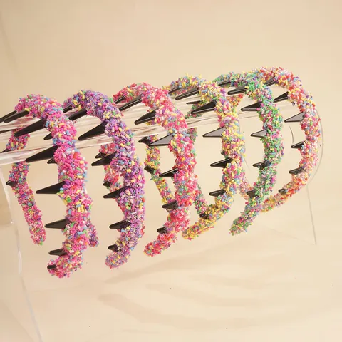 Süßes Punk Süßigkeiten Streusel Haarband Mit Schwarzen Stacheln Rutschfeste Kunststoff Haarreif Für Damen Party Halloween Haarschmuck