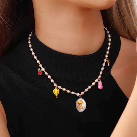 Ανοξείδωτο Ατσάλι Σμάλτο Φαγητό Φρούτα Charms DIY Κοσμήματα Μενταγιόν Φράουλα Κρουασάν Burger Για Κατασκευή Κολιέ Βραχιόλι