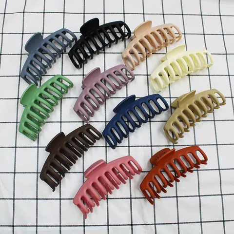 Große Matte Haarkralle Clip Drachenknochen Stil Rutschfeste Starke Halten Haarklammer Für Dickes Haar Damen Minimalistisches Styling Tool Zubehör