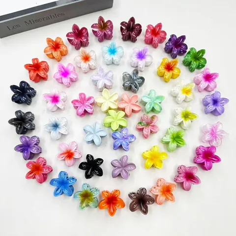Mollette per Capelli a Fiore di Plumeria Mini Sfumate in Resina per Vacanze al Mare Accessori per Capelli Moda Donna