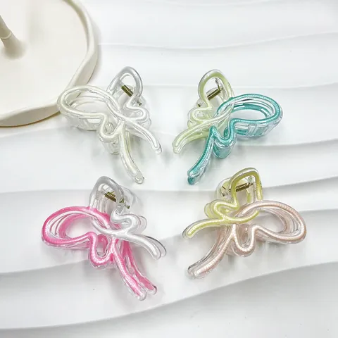 Schmetterling Haarklammer Für Damen Große Farbverlauf Acryl Haarklammer Süße Schleife Haarschmuck Für Den Täglichen Gebrauch