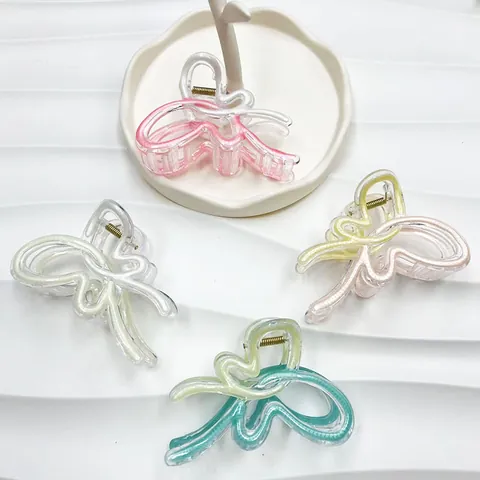 Schmetterling Haarklammer Für Damen Große Farbverlauf Acryl Haarklammer Süße Schleife Haarschmuck Für Den Täglichen Gebrauch