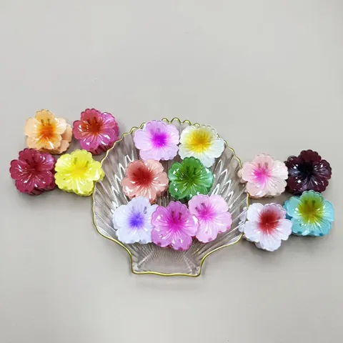 Pinza per Capelli a Fiore Mini 4cm Sfumatura Polistirene PS per Donna Ragazze Stile Vacanza Dolce e Fresco Accessori per Capelli