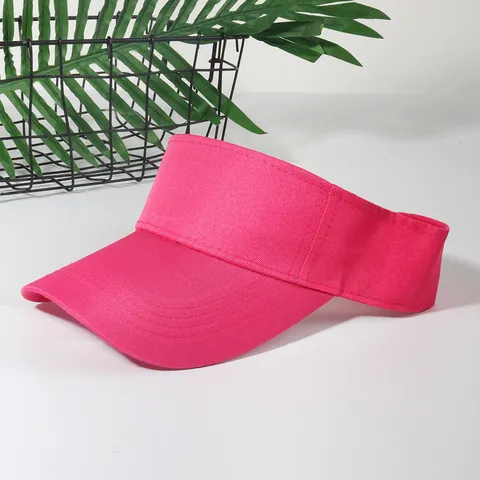 Adjustable Cotton Sun Visor Hat For Men Women Solid Color Breathable UV Protection Outdoor Sports Tennis Running Beach Cap