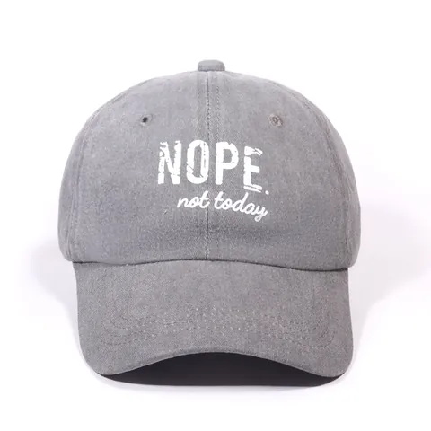 Vintage Washed Baseball Cap Distressed NOPE Letter Print Sun Hat For Men Women Adjustable Casual Outdoor Fashion Headwear
