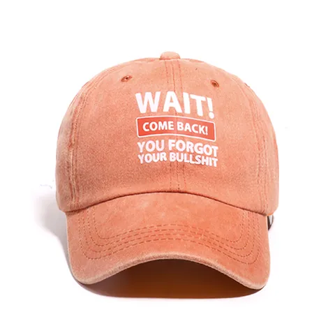 New Washed Polyester Baseball Cap For Men Women Casual Slogan Printed Curved Brim Sun Hat Adjustable Unisex Outdoor Streetwear Trucker Hat