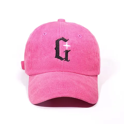 Berretto da Baseball Lavato Retro Unisex Ricamo Lettera G Gotica Distressed Cappello da Sole Regolabile Uomo Donna Casual