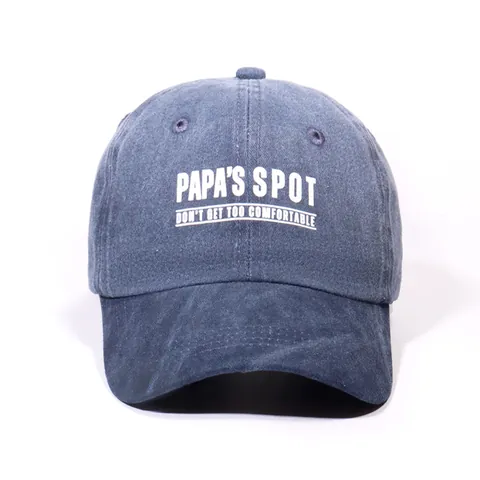Vintage Washed Polyester Baseball Cap Letter Print Adjustable Sun Hat Soft Top Distressed Dad Hat For Men Women Casual Outdoor