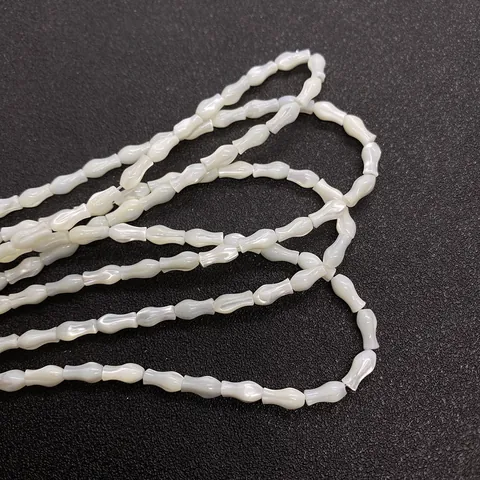 Natural Mother Of Pearl Shell Vase Shaped Carved Loose Beads For DIY Jewelry Making Bracelet Necklace Accessories