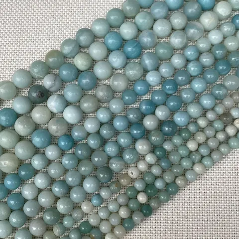 Perles Rondes en Pierre Naturelle Jade Citron Jaspe Dalmate Amazonite Sodalite Agate 4mm-12mm Perles en Vrac Pour Accessoires Bijoux DIY