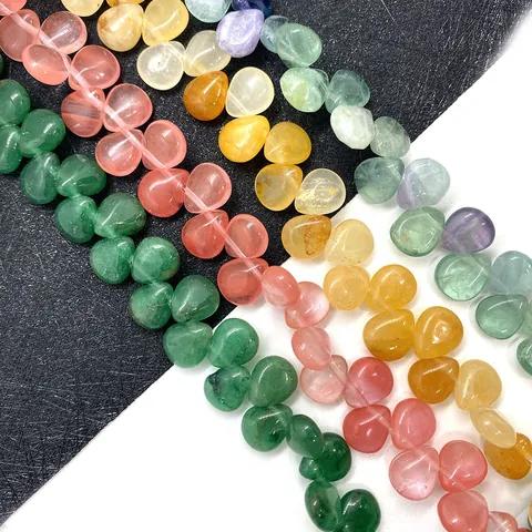Φυσική Πέτρα Σχήμα Σταγόνας Χάντρες 10x12mm Μαλαχίτης Αχάτης Μάτι Της Τίγρης Ορυκτές Χάντρες Για Κατασκευή Κοσμημάτων DIY Χονδρική