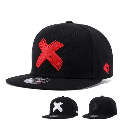 Gorra Snapback Hip Hop Unisex Con Bordado 3D Letra X Ala Plana Streetwear Punk Gorra De Béisbol Transpirable Trucker Hat Para Verano