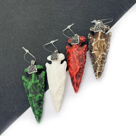Colgante Punta De Flecha Fiador Strass Resina Piedra Sintética Para Joyería DIY Solo Colgante (Sin Cadena)