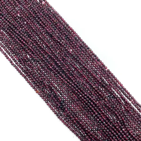 Facettierte Granat Naturstein Lose Perlen Runde Zwischenperlen Für DIY Schmuckherstellung Halsketten Armbänder Zubehör