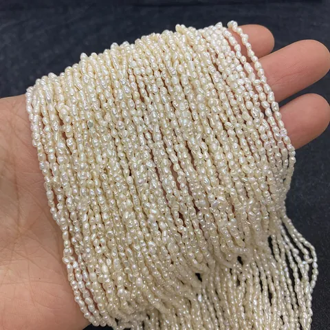 Natürliche Süßwasserperlen Perlen Unregelmäßige Reisform Weiße Lose Perlen Für Heimwerker Schmuckherstellung Halskette Armband