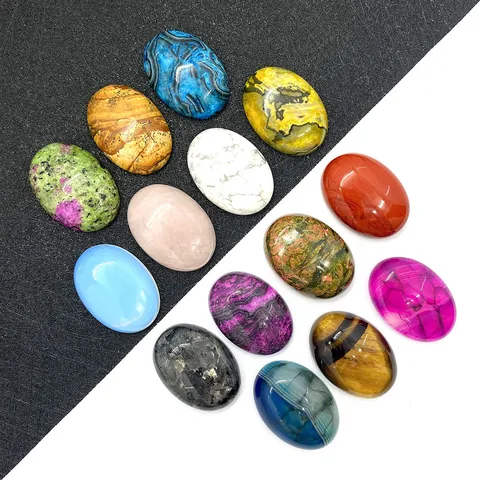 Natuursteen Ovaal Cabochon Gepolijste Edelsteen DIY Sieraden Accessoires Voor Ring Ketting Maken Verschillende Stijlen