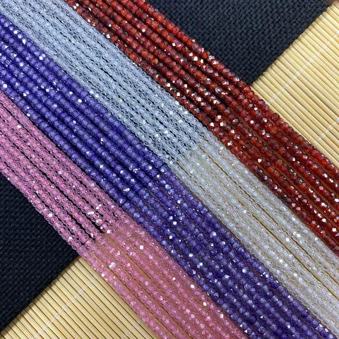Natuursteen Zirkonia Gefacetteerde Wiel Tussenkralen Voor DIY Sieraden Maken Ketting Armband Veelkleurige Edelsteenkralen Koord