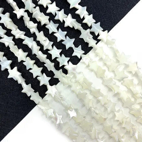 Natur Seeschale Sternform Lose Künstliche Perlen Weiße Perlmuttperlen Für DIY Armband Halskette Schmuckherstellung Zubehör