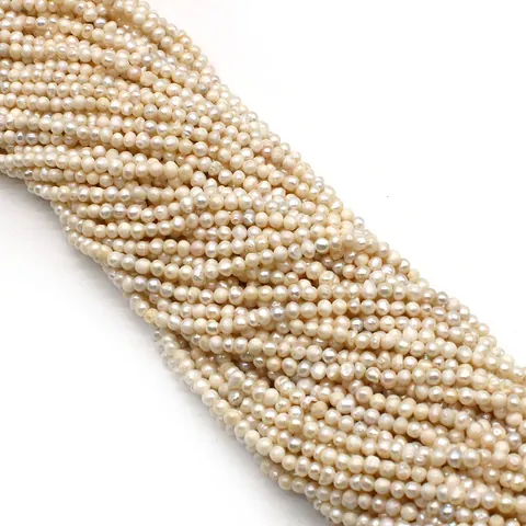 Natürliche Süßwasserperlenstränge Fast Runde Lose Perlen Für DIY Schmuckherstellung Halsketten Armbänder Zubehör Bastelbedarf