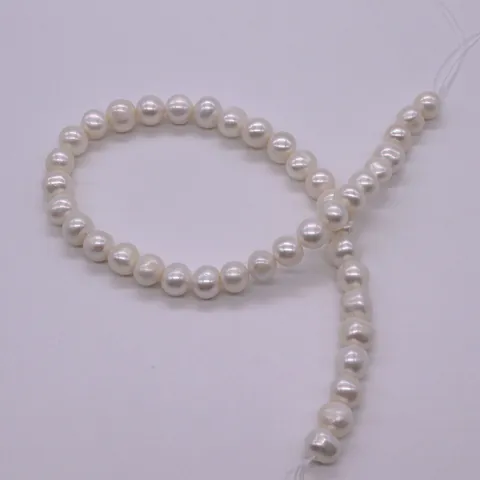 Hochwertige Natürliche Süßwasserperle Lose Perlen Nahezu Rund Gerade Bohrung Perle Für DIY Schmuckherstellung Halsketten Armbänder Zubehör Damen Braut Geschenk