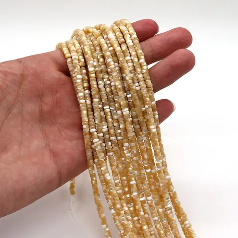Natural Sea Shell Flat Loose Beads Polished Disc Spacer Beads For DIY Jewelry Making Bracelet Necklace Handmade Accessories