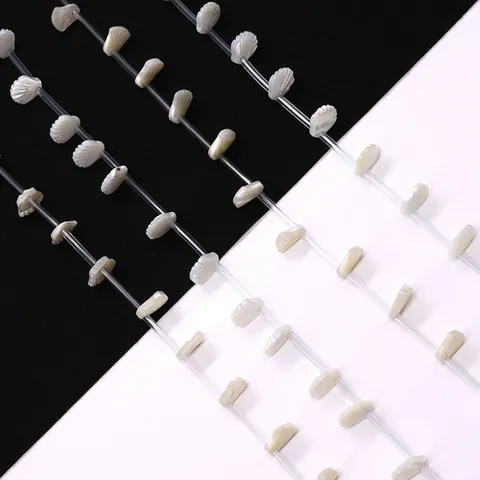 Perles en Vrac de Coquillage Naturel Forme Coquille Saint-Jacques 10x10mm Perles de Coquillage Sculptées pour Bijoux DIY