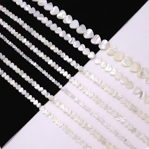 Natürliche Perlmutt Herzförmige Lose Perlen Weiße Muschelperlen Für DIY Schmuckherstellung Halskette Armband Zubehör