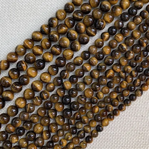 Natural Stone Round Loose Beads 4mm 6mm 8mm 10mm 12mm Tiger Eye Amethyst African Turquoise Red Jasper Indian Agate For DIY Jewelry Making Accessories