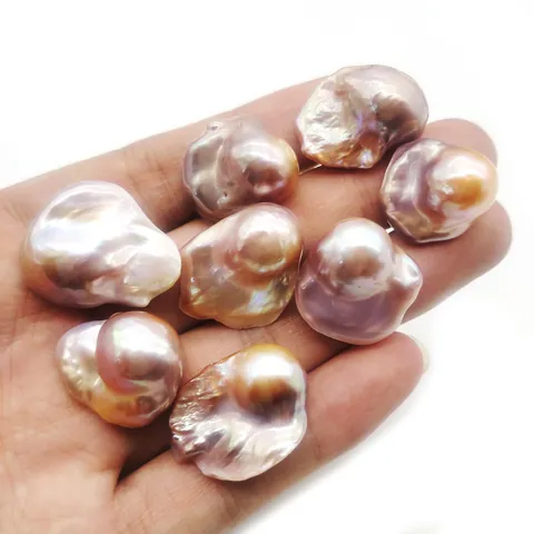 Perle di Coda di Perla Barocca d'Acqua Dolce Viola Naturale 18-27mm Grandi Perle Sciolte Irregolari per Gioielli Fai-da-te Donna