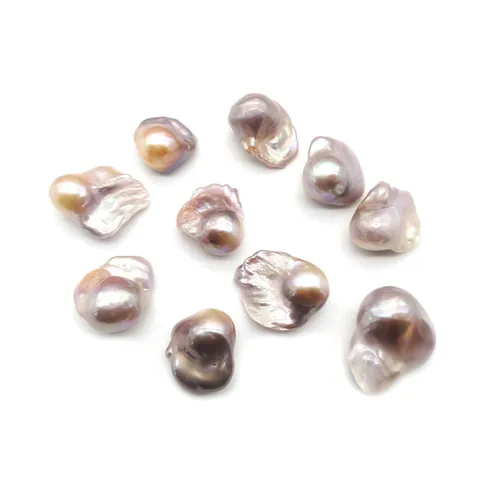 Perles de Culture d'Eau Douce Baroques Forme de Queue Irrégulière Violet Irisé Perles Mobiles Pour Création de Bijoux DIY Collier