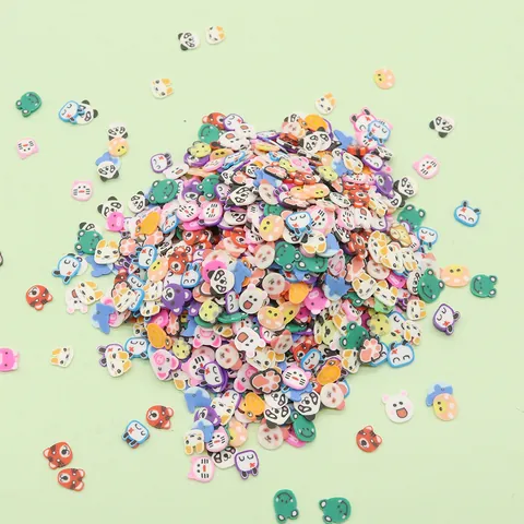 Perline Colorate in Pasta Polimerica a Forma di Animali per Gioielli Fai da Te Bracciali Collane Accessori Orso Panda Rana