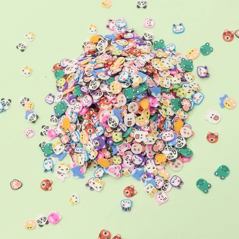 Perline Colorate in Pasta Polimerica a Forma di Animali per Gioielli Fai da Te Bracciali Collane Accessori Orso Panda Rana