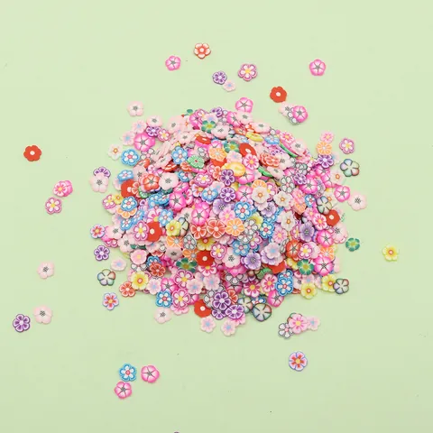 Fette di Fiori in Argilla Polimerica Multicolore per Creazione Gioielli Fai da Te Decorazione Unghie Perline