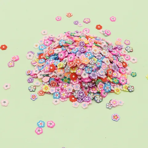 Fette di Fiori in Argilla Polimerica Multicolore per Creazione Gioielli Fai da Te Decorazione Unghie Perline