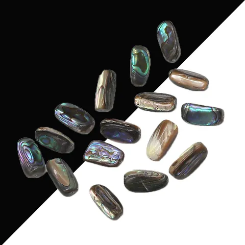 Natural Abalone Shell Loose Beads Iridescent Irregular Rectangle Oval Beads For DIY Jewelry Making Bracelet Accessories
