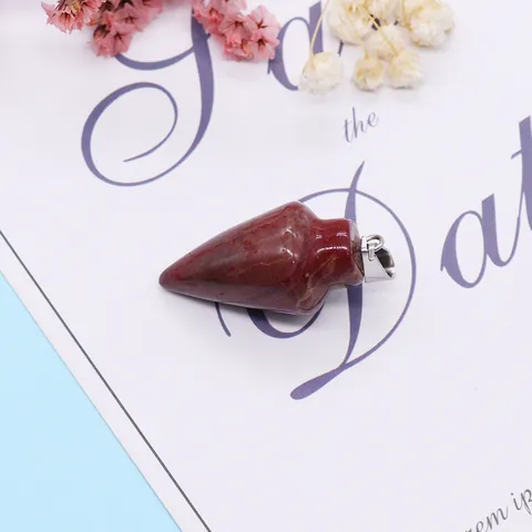 Natuursteen Hanger In Kogelvorm Voor DIY Sieraden Maken Konische Edelsteen Hanger Alleen Zonder Ketting Voor Ketting Knutselen