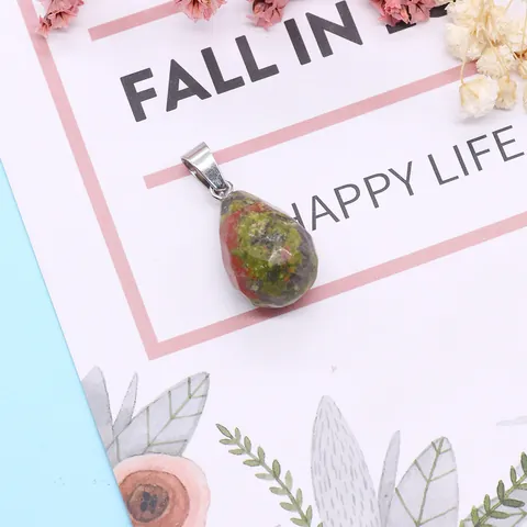 Natural Stone Teardrop Faceted Pendants Water Drop Crystal Agate Quartz For DIY Necklace Jewelry Making Accessories For Women Unisex