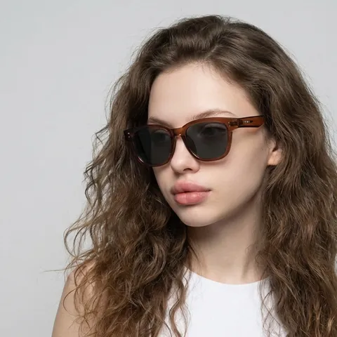 Gafas De Sol De Marco Cuadrado Marco De PC Lentes De AC Protección UV Moda Retro Unisex Gafas De Exterior