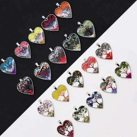 Colgante Árbol De La Vida en Forma de Corazón Piedra Natural Alambre Envuelto Amatista Lapislázuli Accesorios Joyería DIY