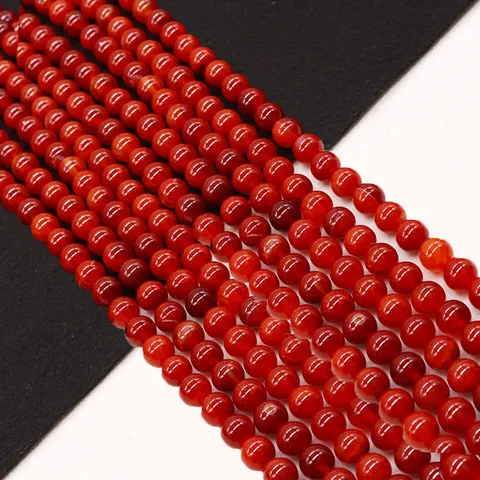 Natural Stone Red Dragon Vein Agate Round Loose Beads Polished Gemstone For DIY Necklace Bracelet Jewelry Making Accessories