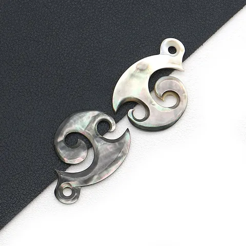 Ciondolo a Forma Di Ancora In Madreperla Nera Naturale Scolpita Per Collana DIY Accessori Per Gioielli Solo Ciondolo Senza Catena