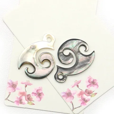 Ciondolo a Forma Di Ancora In Madreperla Nera Naturale Scolpita Per Collana DIY Accessori Per Gioielli Solo Ciondolo Senza Catena