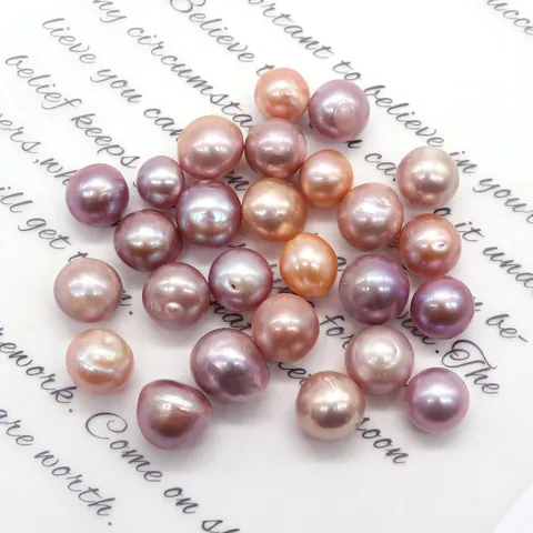 Natural Purple Freshwater Edison Pearl Loose Beads High Luster Undrilled Cultured Pearl For DIY Jewelry Making Wedding Gift