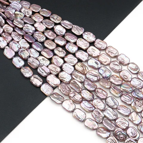 Cultured Freshwater Baroque Pearl Purple Sugar Cube Loose Beads Irregular Rectangle Natural Pearl For DIY Jewelry Making