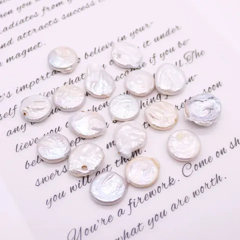 Perline Sciolte in Perla Naturale d'Acqua Dolce Barocca a Forma di Bottone Perla Coltivata Irregolare per Creazione Gioielli DIY Artigianato Matrimonio