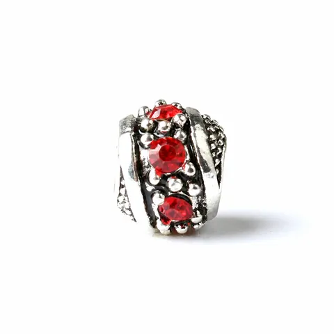 Vintage Legering Kleurrijke Strass Ronde Groot Gat Bedel Kralen DIY Sieraden Maken Armband Accessoires Vrouwen Kralen