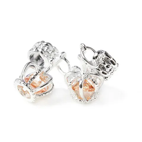 Colgante De Amuleto De Corona De Aleación Con Zirconia Para La Fabricación De Joyas DIY Pulsera Collar Accesorios Colgante De Corona Hueca